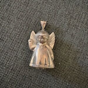 Sterling Silver large Angel Pendant